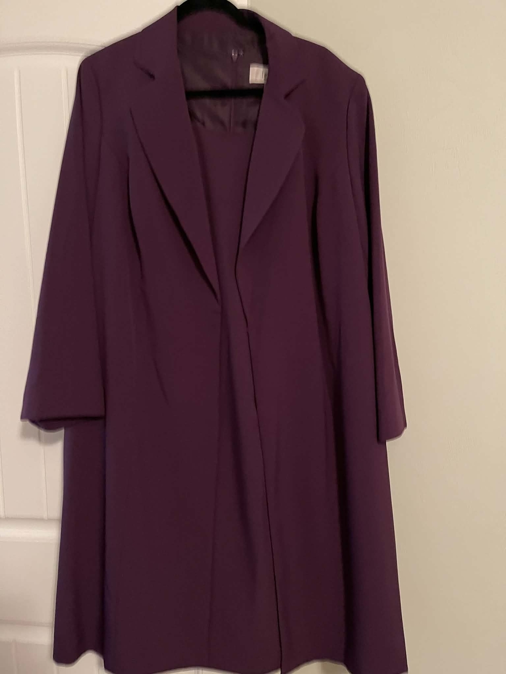 Le Suit Deep Purple Longline Trench Coat